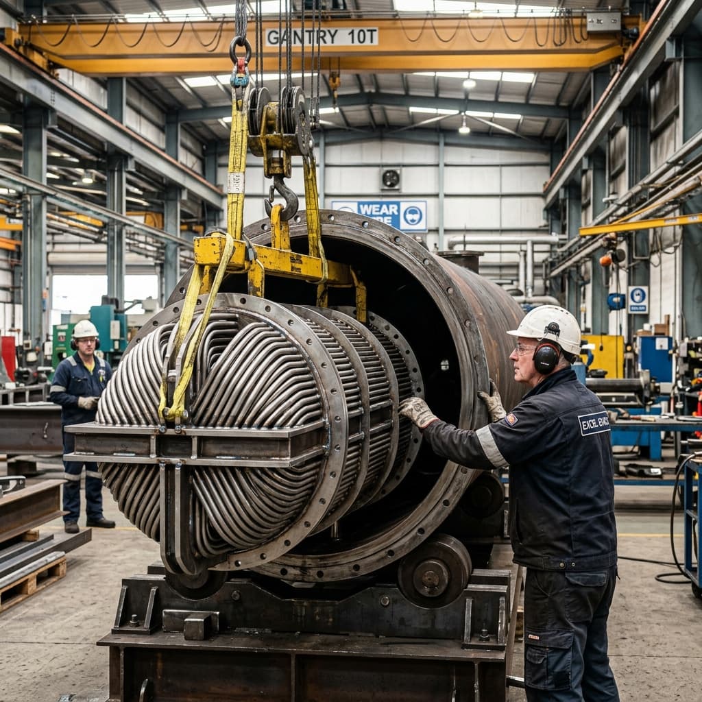 TUBE BUNDLE INSERTION IN SHELL